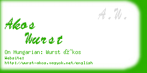 akos wurst business card